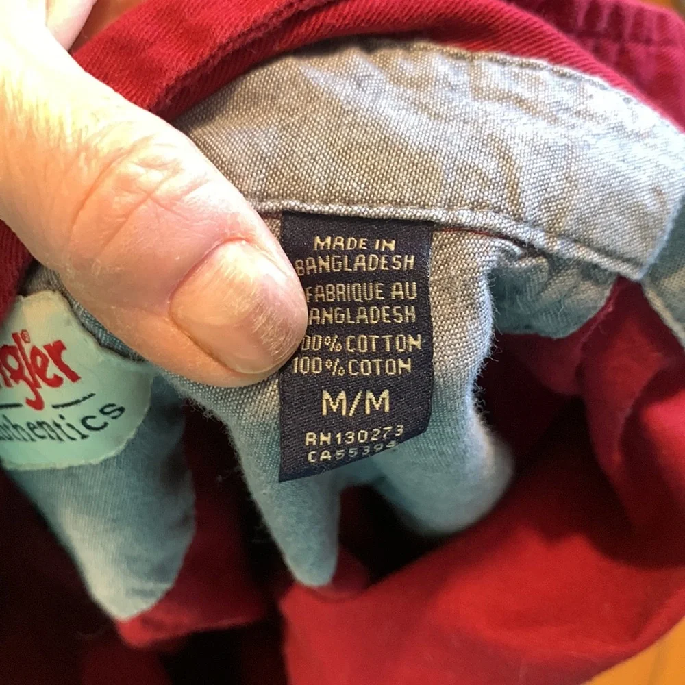 WRANGLER AUTHENTICS CRANBERRY WESTERN SHIRT - Picture 8 of 12